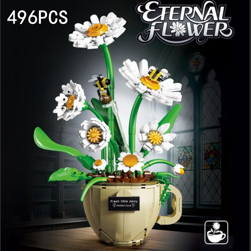 Terracotta Pot - MOC Coffee Cup Flower Building Blocks