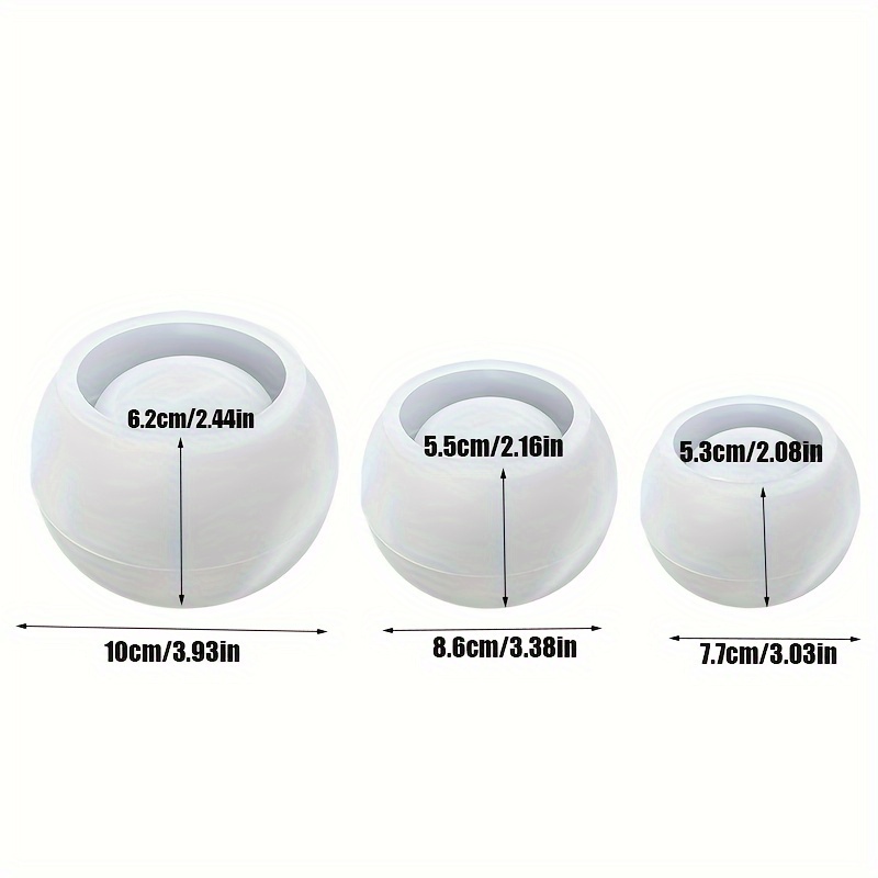 Succulent Set - 3pcs-Round Flower Pot Silicone Mould 3
