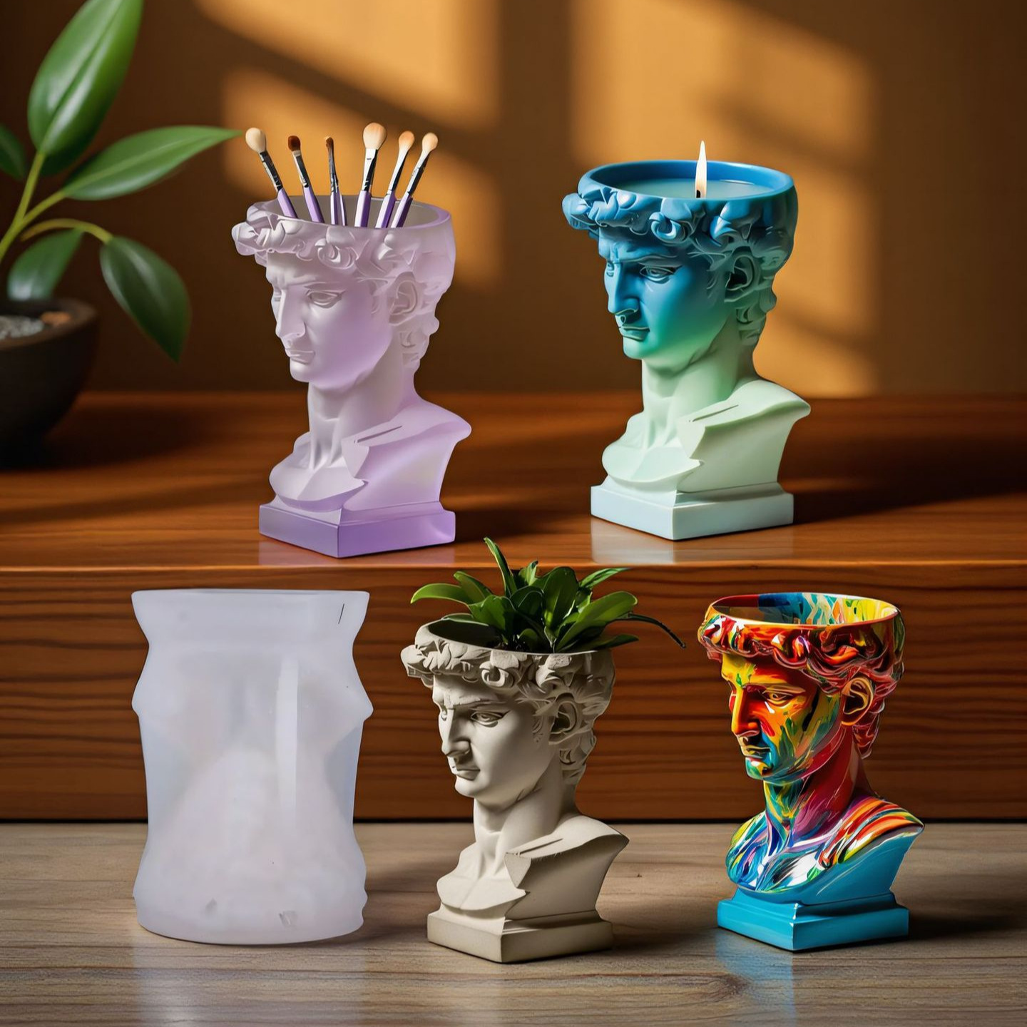 David Head Silicone Planter Mo - огляд і ціна Succulent Set