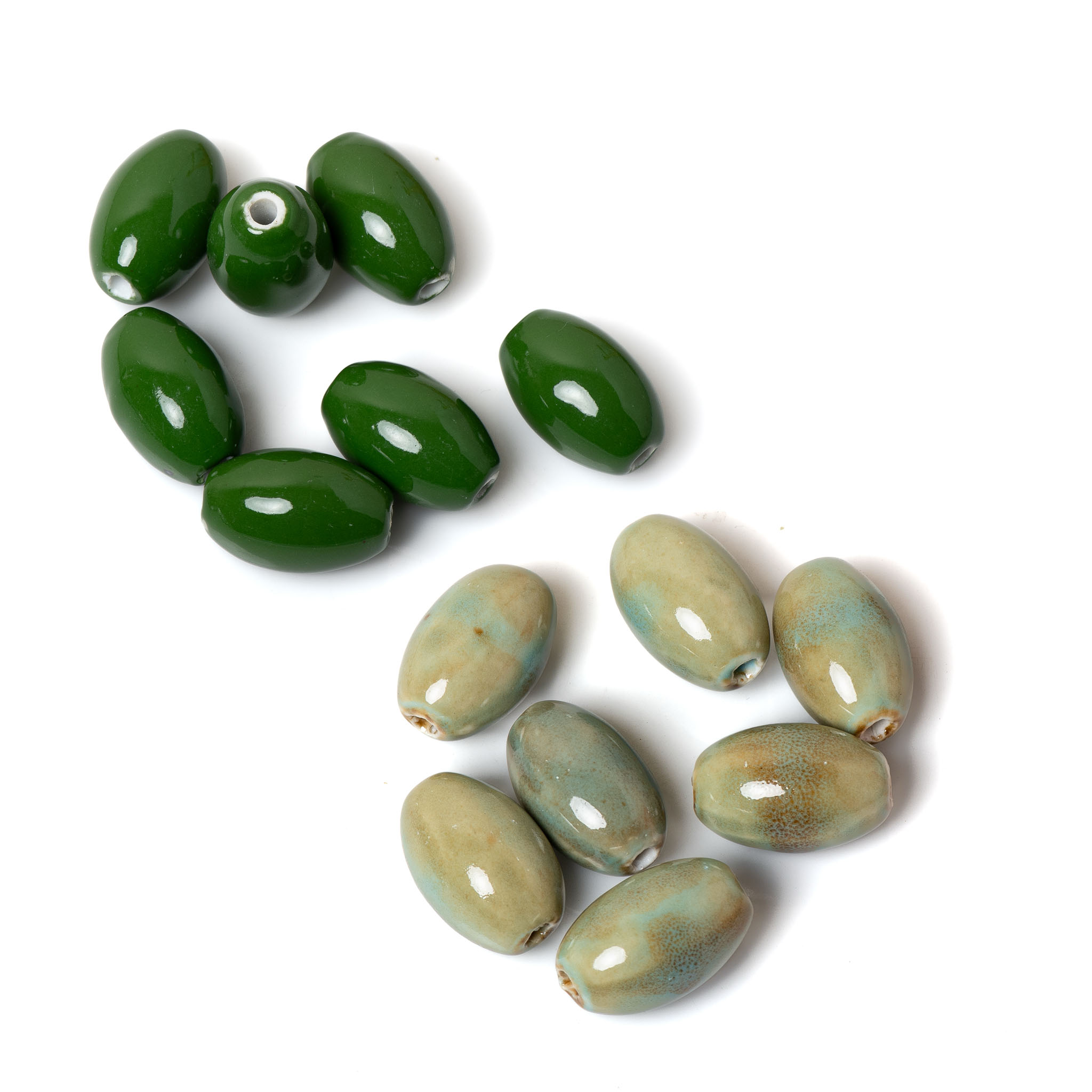 Green Earth Tone Ceramic Beads - огляд і ціна Snake Plant Ceramic