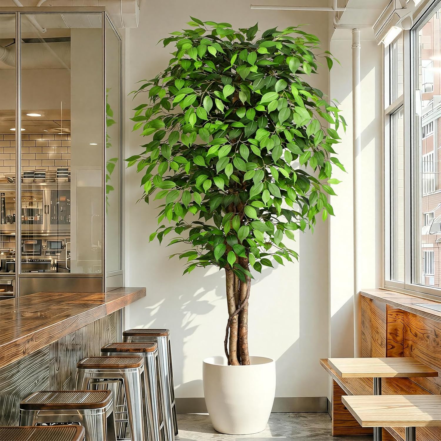 Lifelike Artificial Ficus Tree - огляд і ціна Fiddle Leaf Fig