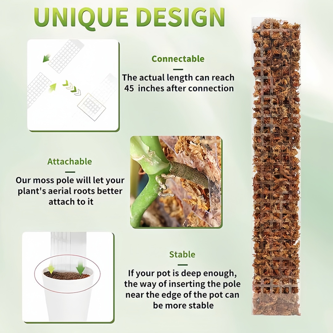 Moss Pole Plastic Plant Stand  - огляд і ціна Plant Support Stake