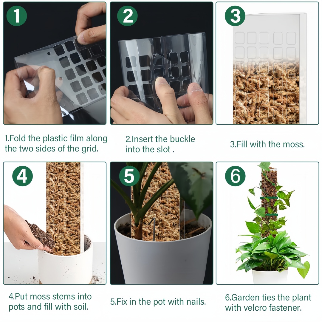 Moss Pole Plastic Plant Stand  - огляд і ціна Plant Support Stake