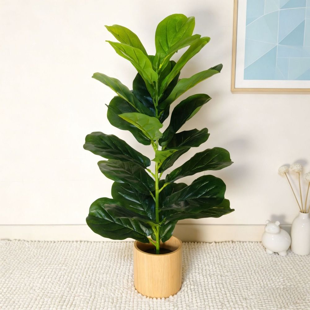 Green Plastic Artificial Ficus - огляд і ціна Fiddle Leaf Fig