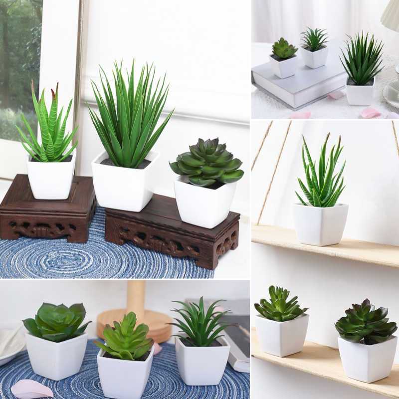 (A set of 3PCS) Simulated Mini - огляд і ціна Succulent Set