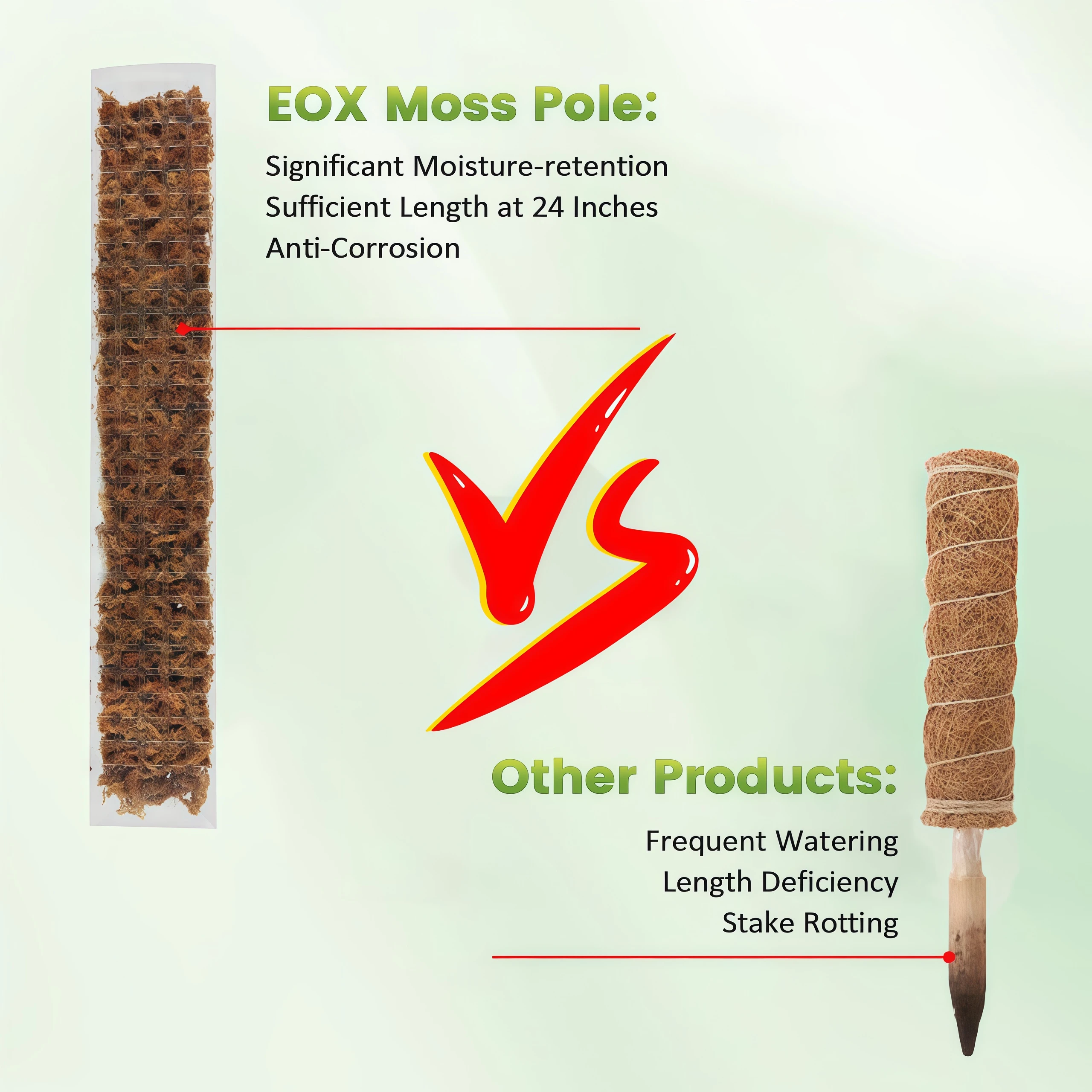 Plastic Moss Pole Plant Stand  - огляд і ціна Plant Support Stake