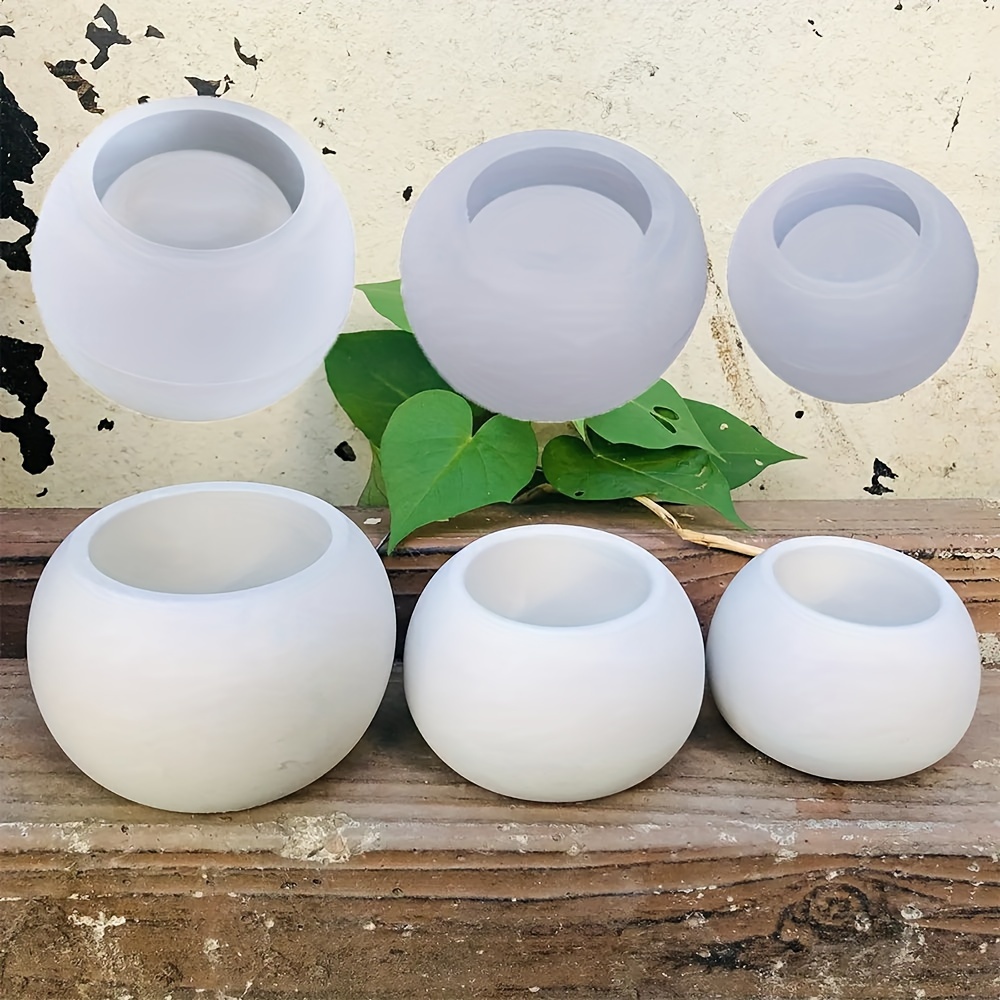 3pcs-Round Flower Pot Silicone - огляд і ціна Succulent Set