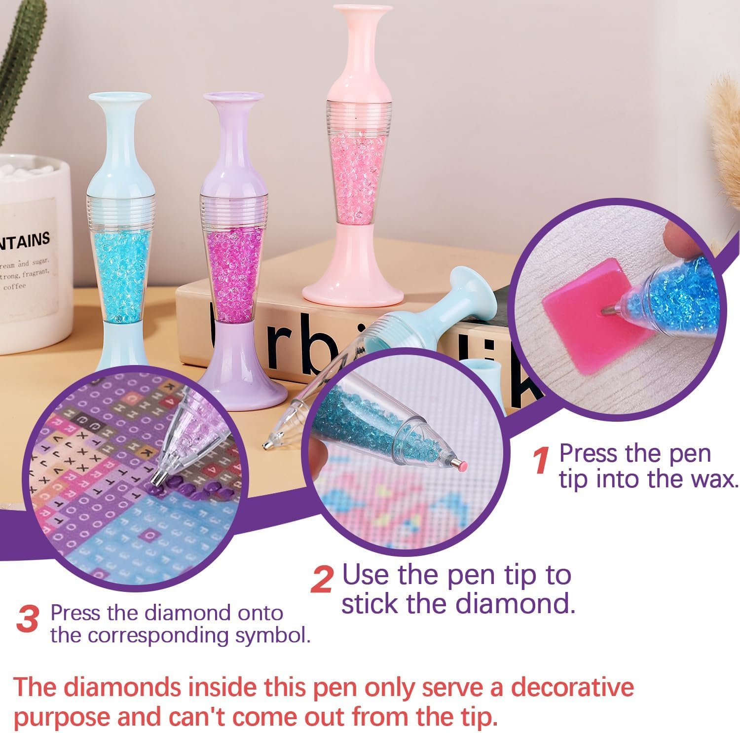 3 PCS Diamond Art Pens, Flower - огляд і ціна Terracotta Pot