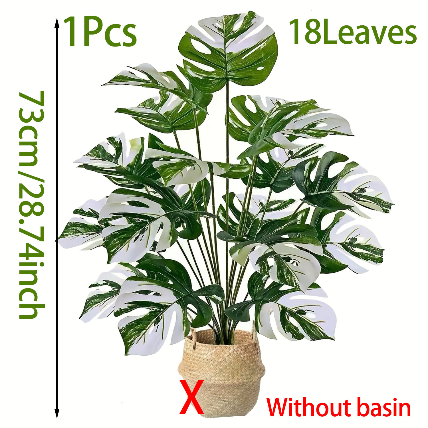 Realistic Artificial Monstera  - огляд і ціна Fiddle Leaf Fig