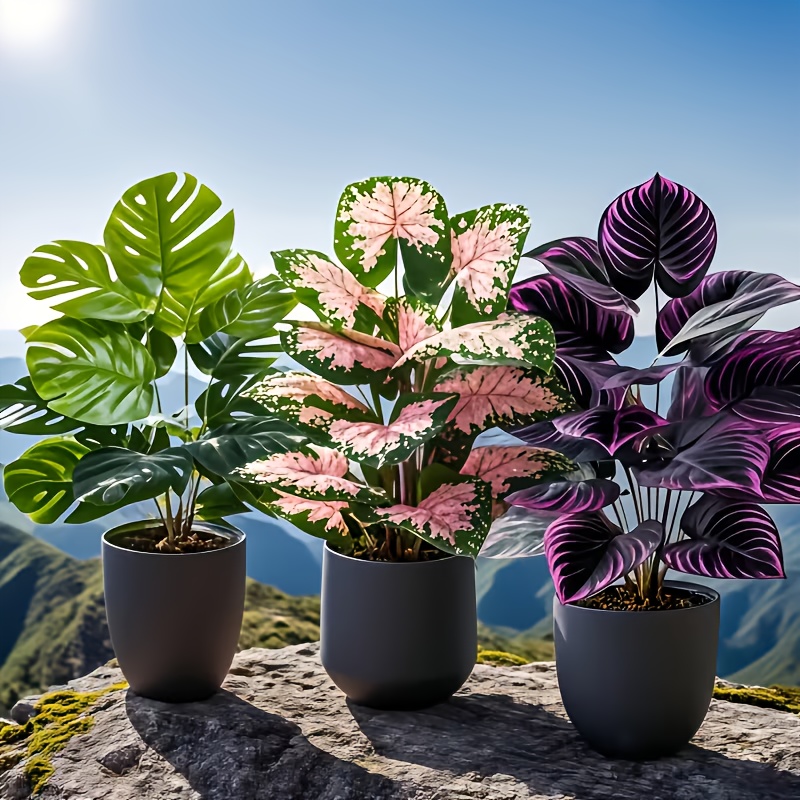 3Pcs Mixed Artificial Plant Se - огляд і ціна Fiddle Leaf Fig
