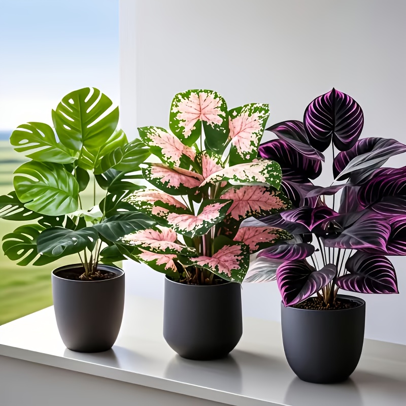 3Pcs Mixed Artificial Plant Se - огляд і ціна Fiddle Leaf Fig