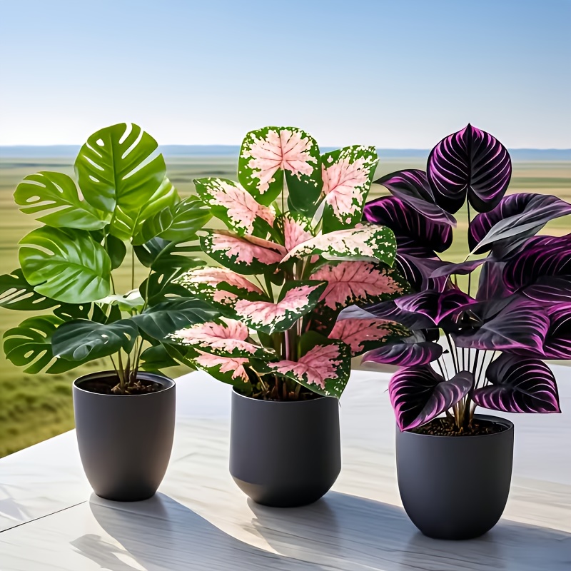 3Pcs Mixed Artificial Plant Se - огляд і ціна Fiddle Leaf Fig